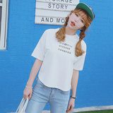 学院风少女2016夏装新款韩版短款初中高中学生宽松日系短袖T恤女