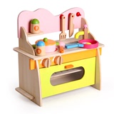 木质仿真厨房过家家益智力女孩男孩3-4-5-6-7岁以上儿童玩具礼物