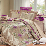 样板房 婚庆床品 淑女小公主床上用品十件套 粉色 床罩式韩式碎花
