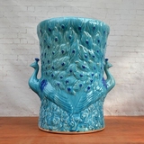 陶彩彩欧式单色釉孔雀凳 陶瓷造型凳 裂纹釉瓷墩 换鞋凳