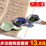 新款热卖筷架筷托日式味碟装墨汁盒子酱料碟子日韩筷子架和风圆形