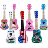 21寸木质儿童吉他钢丝六弦可弹奏喜洋洋多款木制吉他发育宝宝教益