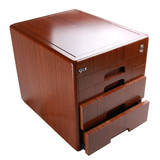 包邮四层带锁桌面木质抽屉式资料办公收纳储物档案文件柜 高档柜
