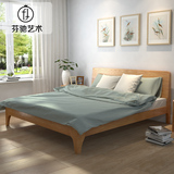 芬驰 北欧实木床日式简约双人床卧室橡木床现代简约1.5米1.8米床