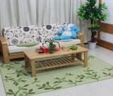 小清新 绿色树叶 现代简约时尚 客厅卧室书房 日单薄款夏天地毯