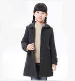 安奈儿 女童秋冬款含羊毛呢子大衣风衣外套正品保证 包邮特卖