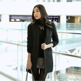 Only Angel2015冬新韩版大码女装呢子大衣修身中长款羊毛呢外套女