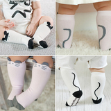 婴儿袜子夏0-1-3-2岁纯棉男女宝宝中筒袜韩国米奇空调松口长筒袜