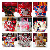 Hello Kitty轻松熊帆布拉链手提饭盒包购物袋便当包小拎包