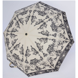 全自动太阳伞文艺复兴教堂油画伞 复古文艺天使折叠晴雨伞日本