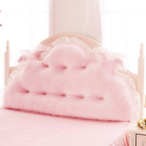 韩式公主田园毛绒床头大靠背 韩版床上沙发 大靠垫 保暖腰靠特价