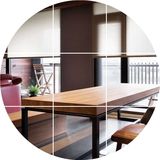 美式实木餐桌咖啡桌酒店桌长条办公洽谈桌6,8人长方形大饭店桌椅