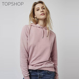 TOPSHOP2016春夏新款女士晶粉色套头连帽休闲卫衣09K18JPNK