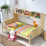 创意 儿童床1.2米松木 实木儿童床1.2米 男孩女孩 双层高低书架床