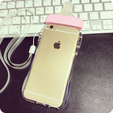 包邮iPhone6/6plus手机壳奶瓶可爱硅胶套奶嘴全包软外壳保护套