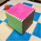 新品DIY魔方地毯卧室满铺长毛绒面地垫方块拼接泡沫垫儿童房地垫