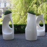 玻璃钢花盆户外花盆玻璃钢座椅组合花盆商场公共花盆异形创意花盆