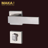 MAKA不锈钢隐形门门锁 实心锁室内单面门把手暗门隐锁 方形门把手