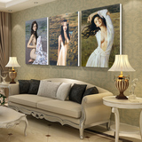 现代家居装饰画仿油画美女壁画酒店客厅无框画卧室床头画52款可选