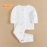 Kinbi宝宝纱布睡衣空调服纯棉婴儿衣服儿童长袖内衣套装夏季薄款