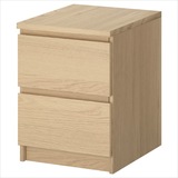 IKEA滋滋深圳宜家代购 马尔姆 两斗抽屉柜 床头柜子