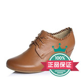 Senda/森达秋季专柜同款浅棕蜡牛皮女单鞋J3Q23CM5
