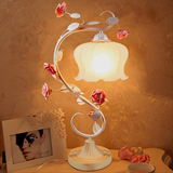 田园玫瑰花台灯卧室床头灯 浪漫结婚礼物实用 创意欧式装饰品摆件