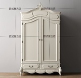 特价美式乡村实木衣柜法式高档宜家卧室大小户型欧式创意雕花柜子