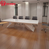 上海办公家具条形桌会议桌大型洽谈桌简约时尚白色桌子烤漆会议桌