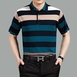 Youngor/雅戈尔2016年夏季新品纯色衬衫领汉麻翻领短袖T恤C098