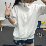 时尚薄款短外套防晒衫长袖女夏韩版学生上衣服装休闲运动女装清新