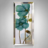 现代简约装饰画艺术壁画有框抽象蓝色花卉家居客厅挂画玄关走廊画