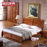 金丝楠木家具 实木床1.5/1.8米双人床中式婚床楠木床 实木床1.8