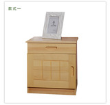 现代简约组装储物柜卧室床头柜纯实木纯松木床头柜特价边柜小柜子