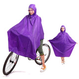 时尚雨天男女成人通用加大加厚自行车带夹子雨衣防风单车户外雨披