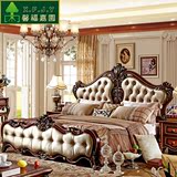 欧式美式床 1.8米双人床 带储物 新古典床 实木婚床 卧室家具组合