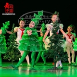 小荷风采小松树舞蹈服儿童圣诞树演出服圣诞节公主裙表演服圣诞服