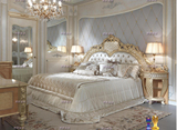 bed欧式法式床雕花布艺床 奢华榉木床 新款公主婚床1.8 2米双人床