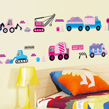 卡通小汽车墙贴儿童婴儿宝宝房间幼儿园卧室可移除墙贴画装饰贴纸