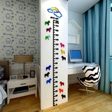 纸贴画幼儿园测量身高尺3D亚克力立体墙贴斑马卡通身高贴儿童房墙