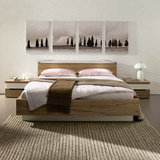 实木橡木床1.81.5米双人床简约韩式日式榻榻米实木床现代卧室家具