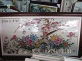 景德镇陶瓷瓷板画 富贵长寿手绘 瓷版画客厅 办公室 有框装饰国画