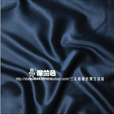 10米包邮 桑蚕丝100 杭州丝绸布料 SILK 重磅真丝面料 厚 藏青色