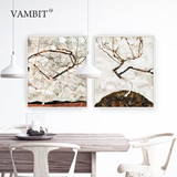 VAMBIT北欧风格餐厅二联壁画抽象艺术挂画床头卧室装饰画客厅简约