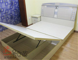 重庆家具 板式双人床 可定做高箱液压 储物床 全实木颗粒板 牛头