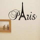 Paris 埃菲尔铁塔精雕外贸墙贴厂家欧美箴言墙贴纸英文诗A1012