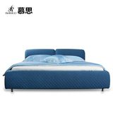 慕思V6套床婚床简约现代小户型布艺床软床可拆洗双人床1.8米