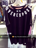 KB家香港代购 2016新款夏装 潮牌KF拼接网质中长款T恤女宽松正品