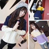 套头宽松纯色短款可爱学院风学生单件秋冬季韩版修身女针织衫毛衣