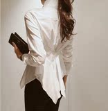 zara正品代购女装韩版春装新款韩国代购正品显瘦不规则衬衫女长袖